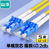 山泽(SAMZHE)光纤跳线 电信级LC-LC单模双芯 低烟无卤环保光纤线 收发器尾纤 3米G1-LCLC03(G1-LCLC10)