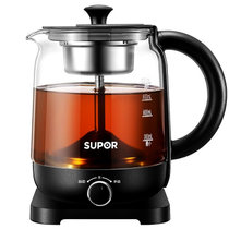 苏泊尔（SUPOR）电水壶 SW-10C01煮茶器电热水壶电热烧水壶一体保温茶水分离煮茶器(黑色)