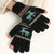 针织毛线保暖手套 触屏手套冬季学生可爱韩版日系骑车护具手套加绒加厚(黑色 L码)