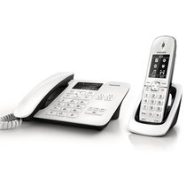 飞利浦（PHILIPS）DCTG492来电显示语音报号无绳子母电话机（白色）（屏幕背光显示，免打扰功能，整机更低的功耗设计）