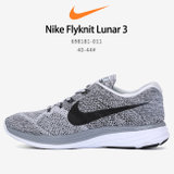 耐克男子休闲鞋2017夏秋新款Nike Flyknit Lunar 3低帮网面透气耐磨运动跑步鞋 698181-011(图片色 40)