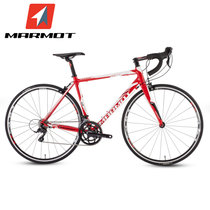 土拨鼠MARMOT公路车铝合金公路自行车男女式单车成人赛车自行车(红白黑 标准版)