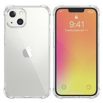苹果13手机壳+钢化膜 iPhone13 保护壳/套 透明硅胶气囊加厚包镜头防摔软套贴膜