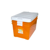 爱丽思IRIS 环保塑料彩色透明整理收纳箱大号SSB储物盒SuperStar系列(60L三个装橙色)