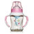 PPSU奶瓶 宽口径婴儿塑料奶瓶 宝宝奶瓶带吸管手柄180ML(粉色)