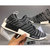 Adidas阿迪达斯三叶草编织高品质时尚跑鞋低帮男鞋休闲跑鞋夏季新款轻便运动休闲跑步鞋(273D629黑白 42)