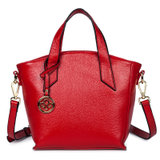 新款头层牛皮女士手提包包 时尚潮流单肩斜挎女包 H6877(红色)