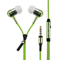 奥多金 手机耳机 拉链式重低音耳塞 适用于苹果三星小米华为VIVO魅族OPPO等通用(绿色 标准版)