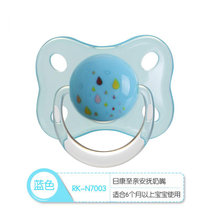 日康婴儿安抚奶嘴1岁宝宝睡觉6月以上哄睡新生儿柔软硅胶奶嘴带盒(蓝色 RK-N7003)