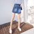 牛仔短裙女2018夏季新款韩版高腰chic显瘦学生时尚百搭包臀半身裙(蓝色)(XL)