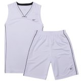 赛琪SAIQI夏季男款透气舒适篮球套装162053(本白色 4XL)