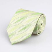 隆庆商务装 领带男正装新郎结婚领带领结休闲韩版条纹窄领带 绿色