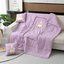 抱枕被两用加厚午睡枕头被车载靠枕被四季通用二合一办公室折叠毯(香芋紫)