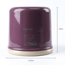 防水塑料纸巾盒卡通创意圆形抽纸盒卫生间卷纸筒7158(紫色)