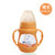 运智贝玻璃奶瓶婴儿宽口奶瓶母婴宝宝用品硅胶套葫芦奶瓶   150ML/240ML(橙色 150ML)