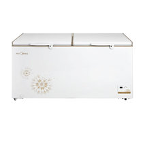 美的(Midea)BD/BC-568DKEM 568升卧式单温一室大冰柜 冷藏冷冻转换 商用家用冷柜
