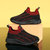 茂足童鞋1945 童鞋2021年新款 网面透气运动鞋子 网鞋 高弹儿童鞋(黑红色 30)
