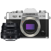 富士（FUJIFILM）X-T30/XT30 XF35 F2 微单/照相机 2610万像素 翻折触摸屏 4K 银色