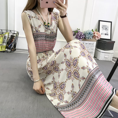 【2018流行女装新款初恋裙夏复古文艺碎花棉