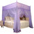 黛格床上用品单双人床奢华蚊帐 不锈钢支架 防蚊 舒适 耐用(SL紫色 默认)