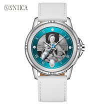 SNIICA史尼嘉男士手表皮带防水石英表ins小众设计时尚潮流腕表(蓝衣主教 皮带)