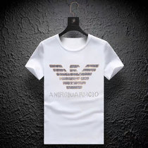 欧洲站美杜莎夏季2020新款潮流牌男士丝光棉烫钻短袖T恤大码体恤.4(XL 白色)