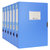 天色 加厚大容量档案盒 文件盒 资料盒 A4收纳塑料凭证盒(蓝色/厚度7.5cm 六个装)