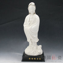 中国龙瓷 德化陶瓷白瓷观音菩萨佛像 渡海观音-2