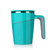 台湾Artiart  创意不倒杯 带盖带手柄不锈钢内胆马克杯 办公室水杯子(绿色)