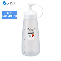 阿司倍鹭（ASVEL） FORMA调味瓶塑料软挤压瓶 尖嘴挤酱瓶细口调料瓶300ml（棕/红/白）(白色)