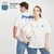 阿根廷国家队官方商品丨蓝白队徽潮T发泡国潮短袖情侣T恤梅西球迷(白色 M)