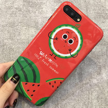 亿和源 苹果7手机壳iPhone6/7plus保护壳创意水果草莓柠檬i6/6splus保护套(i7plus--5.5 西瓜)