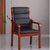 江曼办公椅电脑椅实木皮革椅班前椅中班椅－黑色0.89m*0.44m*0.37m(默认 默认)