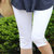 夏季大码女装韩版女七分裤小脚铅笔裤显瘦打底裤(白色 4XL)