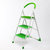 家逸（JIAYI） 家逸梯子宽踏板家用梯折叠人字梯 多功能梯子家用 折叠步梯(三步圆弧阶梯绿色)