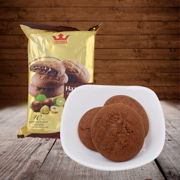 马来西亚进口食品 TATAWA塔塔瓦榛子巧克力软馅曲奇饼干 休闲零食