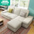 沙皮宝(SHAPBAO) 小户型布艺沙发多功能储物沙发客厅整装可拆洗三人沙发床(深灰+灰白 三人位+脚踏)