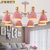佳奂北欧灯具客厅马卡龙吊灯家用简约现代风格创意个性大气卧室餐厅灯(白色款3头+送高端三色LED光源)