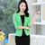 莉妮吉尔2017春装新款气质时尚修身女士纯色小西装一粒扣显瘦上衣(绿色 XXXL)