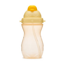 乐儿宝儿童吸管杯夏季水杯学饮杯400mlLB409黄 进口材质