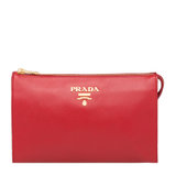 PRADA普拉达女士红色牛皮手拿包1NE007-PN9-F068Z红色 时尚百搭