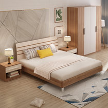 A家家具 床 双人单人床北欧卧室家具储物高箱床现代简约1.5米1.8米床 床 1500*2000架子床(单床 1.5*2米框架床)
