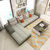 紫茉莉布艺沙发组合可拆洗 简约小户型沙发客厅家具转角贵妃布沙发(优雅杏 六件套 3.85米)