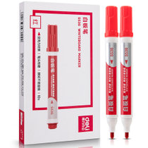 得力S536白板笔 办公会议用笔 亚克力笔头 好写易擦 10支/盒 红色（12盒组合装）