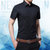韩版新款青年男式衬衫短袖修身休闲夏季职业半袖衬衣纯色寸衫(黑色 5XL)