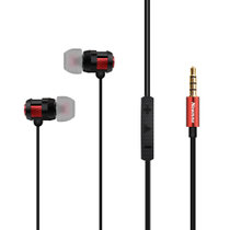 纽曼(Newmine) JK30 活塞金属双色耳机 智能兼容 立体声重低音耳机 红