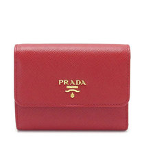 PRADA普拉达 红色皮革钱包女士 1MH840-QWA-F068Z红色 时尚百搭