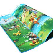 迪士尼宝宝爬行垫双面婴儿爬爬垫米奇幼儿爬行毯爬行地垫双面维尼米奇黄色图案 200*180*1.2cm(1.2厚礼盒装绿色 维尼戏水+米奇家园)