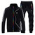 Adidas阿迪达斯三叶草运动服套装男士秋季新款休闲服外套长裤(黑色 L)