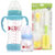 运智贝新生儿玻璃奶瓶宝宝喝果汁奶瓶母婴初生婴儿用品8件套(蓝色)